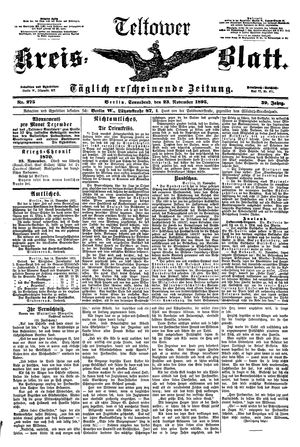 Teltower Kreisblatt on Nov 23, 1895