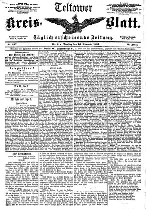 Teltower Kreisblatt vom 26.11.1895