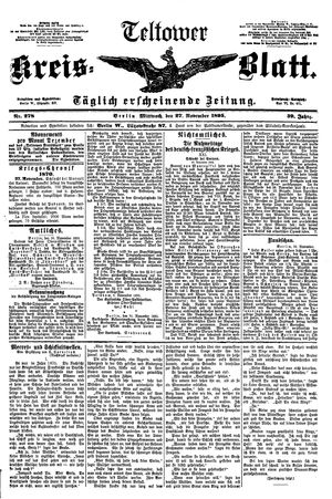 Teltower Kreisblatt vom 27.11.1895