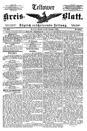 Teltower Kreisblatt vom 29.11.1895