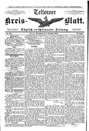 Teltower Kreisblatt vom 05.12.1895