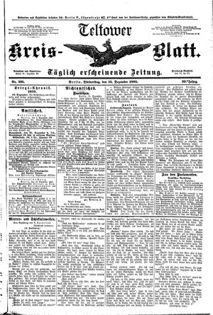 Teltower Kreisblatt vom 12.12.1895