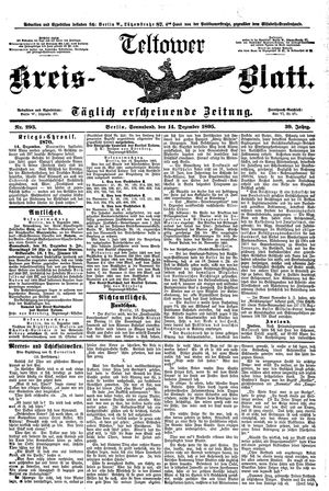 Teltower Kreisblatt vom 14.12.1895