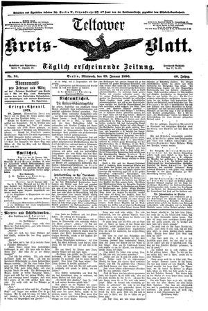 Teltower Kreisblatt vom 29.01.1896