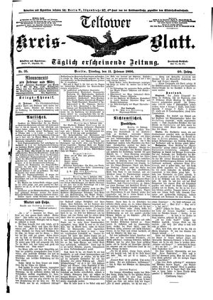 Teltower Kreisblatt on Feb 11, 1896