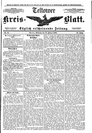 Teltower Kreisblatt vom 19.02.1896