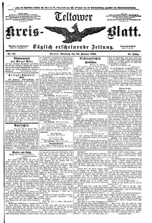 Teltower Kreisblatt vom 26.02.1896