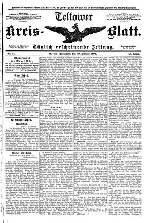 Teltower Kreisblatt vom 29.02.1896