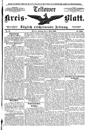 Teltower Kreisblatt vom 01.03.1896