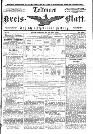 Teltower Kreisblatt on Mar 26, 1896