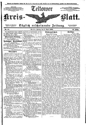 Teltower Kreisblatt vom 03.04.1896