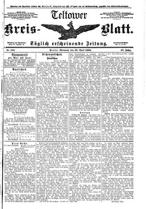 Teltower Kreisblatt vom 29.04.1896