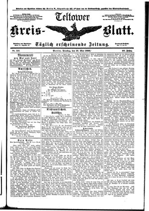 Teltower Kreisblatt on May 19, 1896