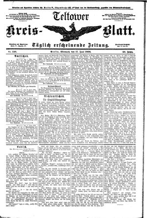Teltower Kreisblatt on Jun 17, 1896
