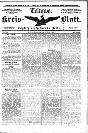 Teltower Kreisblatt on Jun 18, 1896