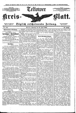 Teltower Kreisblatt vom 21.06.1896