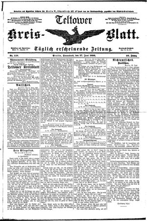 Teltower Kreisblatt on Jun 27, 1896