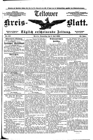 Teltower Kreisblatt vom 09.07.1896