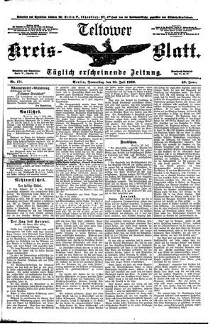 Teltower Kreisblatt vom 23.07.1896