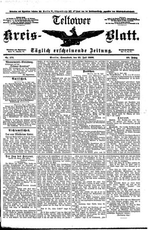 Teltower Kreisblatt vom 25.07.1896
