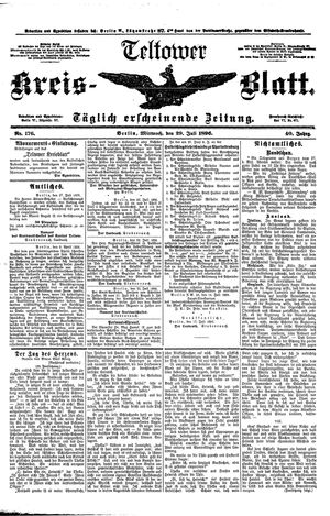 Teltower Kreisblatt vom 29.07.1896