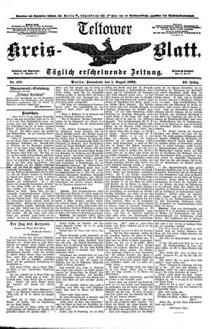 Teltower Kreisblatt vom 01.08.1896