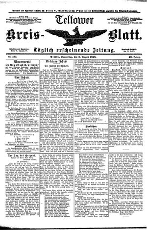 Teltower Kreisblatt vom 06.08.1896