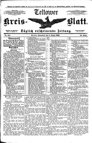 Teltower Kreisblatt vom 08.08.1896