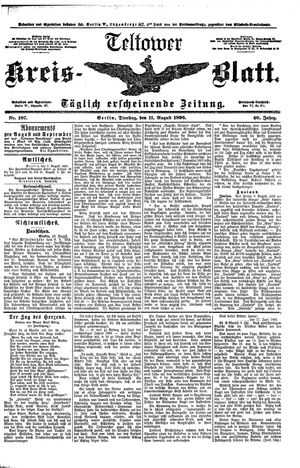Teltower Kreisblatt on Aug 11, 1896