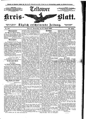 Teltower Kreisblatt on Aug 27, 1896