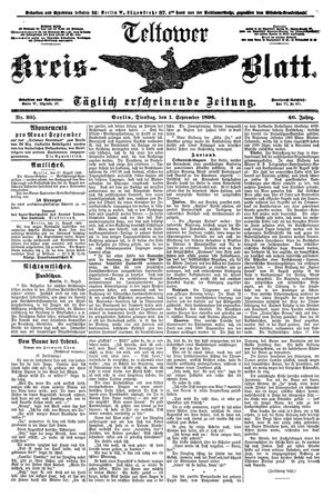 Teltower Kreisblatt vom 01.09.1896