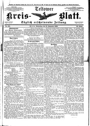 Teltower Kreisblatt vom 10.09.1896
