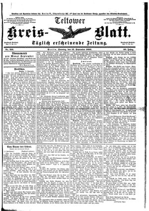 Teltower Kreisblatt vom 13.09.1896