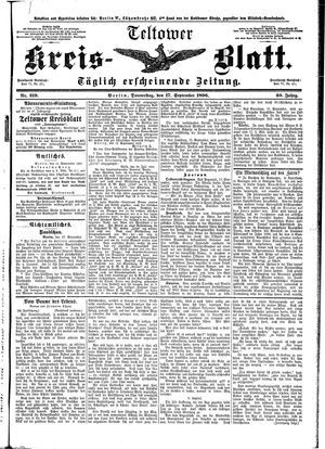 Teltower Kreisblatt vom 17.09.1896