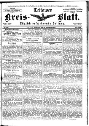 Teltower Kreisblatt vom 19.09.1896