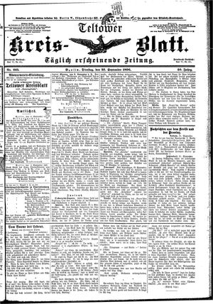 Teltower Kreisblatt vom 22.09.1896