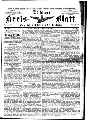 Teltower Kreisblatt vom 23.09.1896