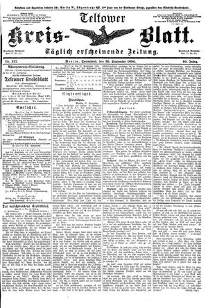 Teltower Kreisblatt vom 26.09.1896