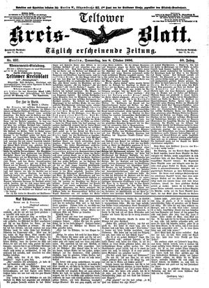 Teltower Kreisblatt vom 08.10.1896