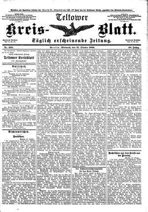 Teltower Kreisblatt vom 21.10.1896
