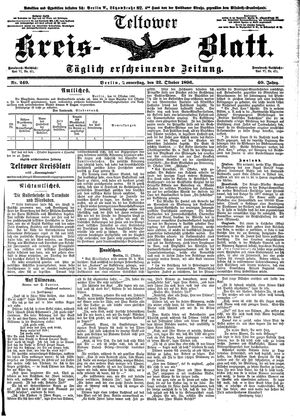 Teltower Kreisblatt vom 22.10.1896