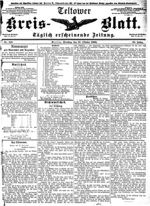 Teltower Kreisblatt vom 27.10.1896