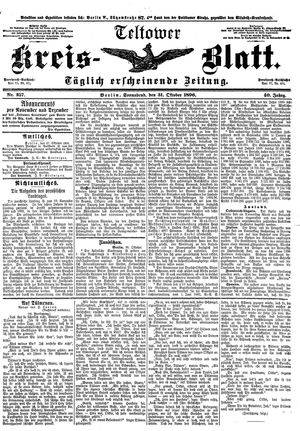Teltower Kreisblatt vom 31.10.1896