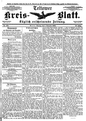 Teltower Kreisblatt vom 01.11.1896
