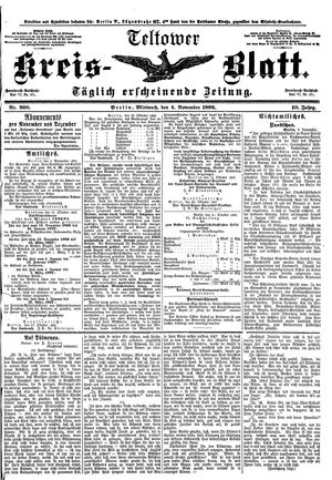 Teltower Kreisblatt vom 04.11.1896
