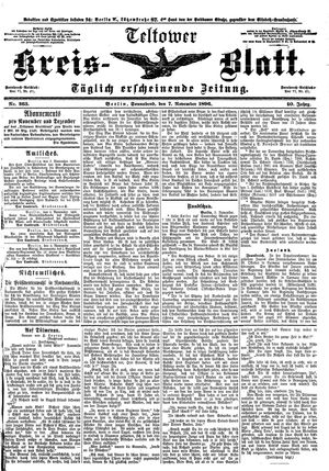 Teltower Kreisblatt vom 07.11.1896