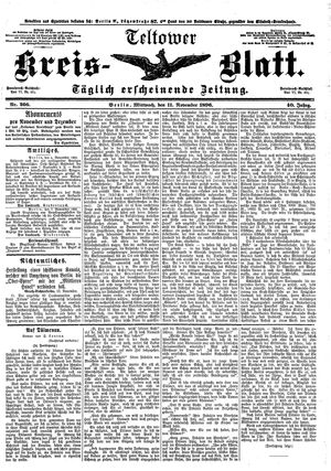 Teltower Kreisblatt vom 11.11.1896