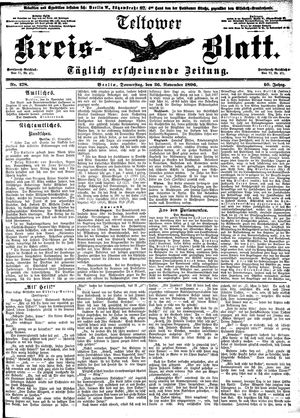 Teltower Kreisblatt on Nov 26, 1896