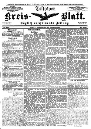 Teltower Kreisblatt vom 28.11.1896