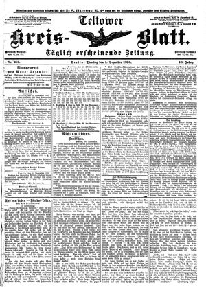 Teltower Kreisblatt vom 01.12.1896
